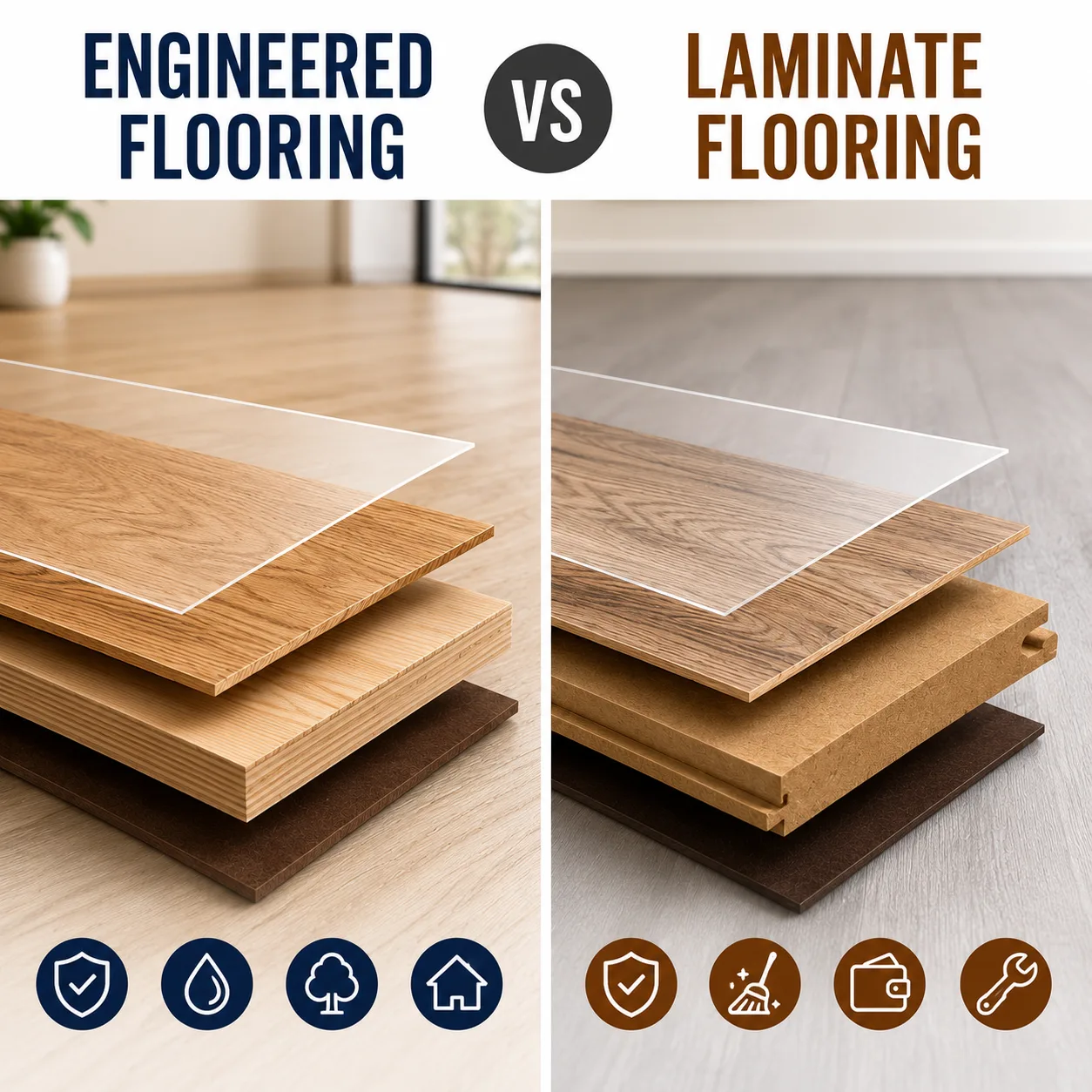 Engineered Wood vs Laminate Flooring